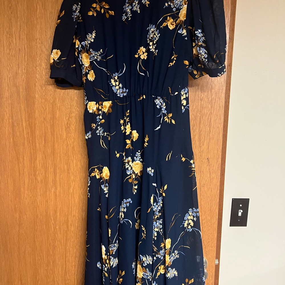 Reformation Navy Floral Maxi Dress - Picture 6 of 6
